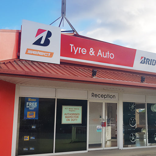 Bridgestone shopfront static signage